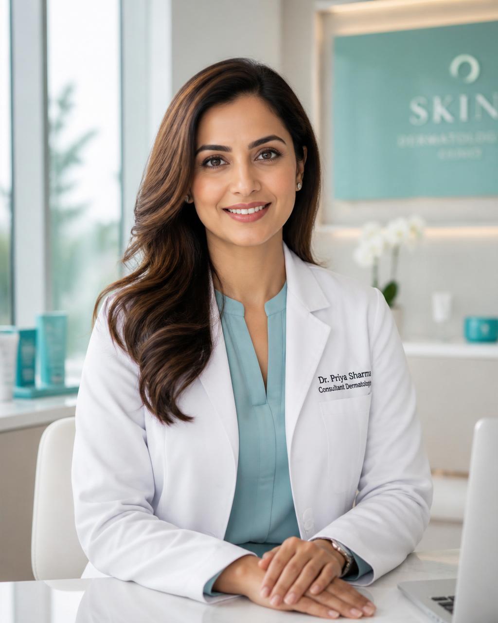 Portrait of Dr. Aleena Nasir, consultant dermatologist